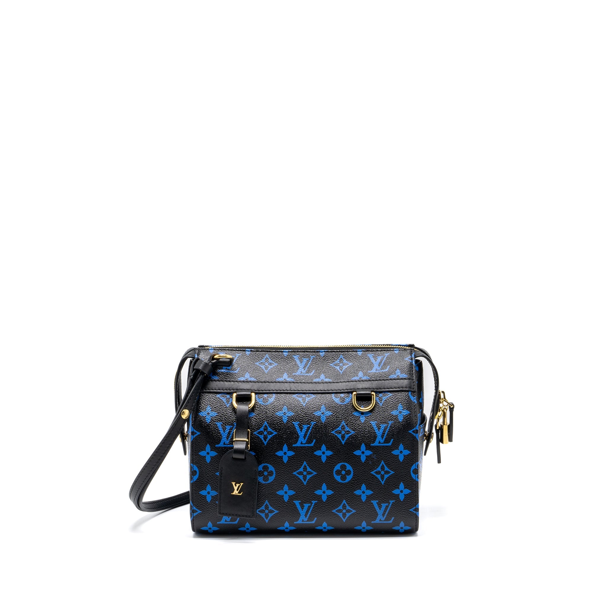 LOUIS VUITTON SPEEDY AMAZON COLOURED MONOGRAM CANVAS BLUE/BLACK GHW
