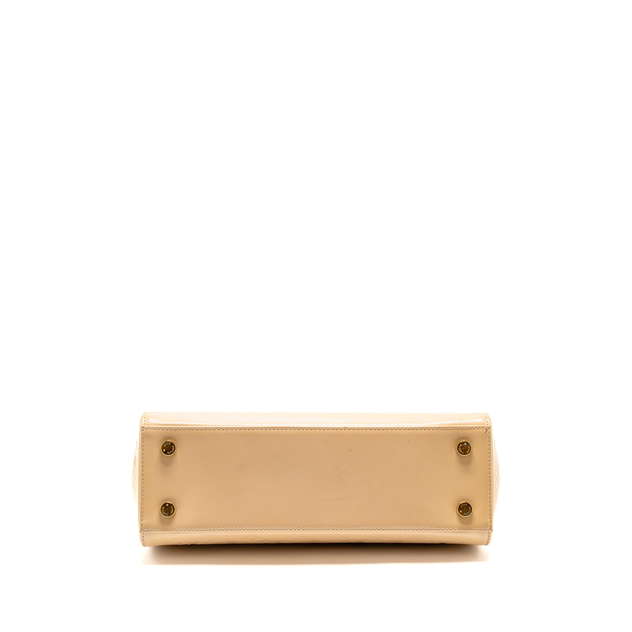 LOUIS VUITTON VERNIS BREA MM PATENT MONOGRAM BEIGE GHW