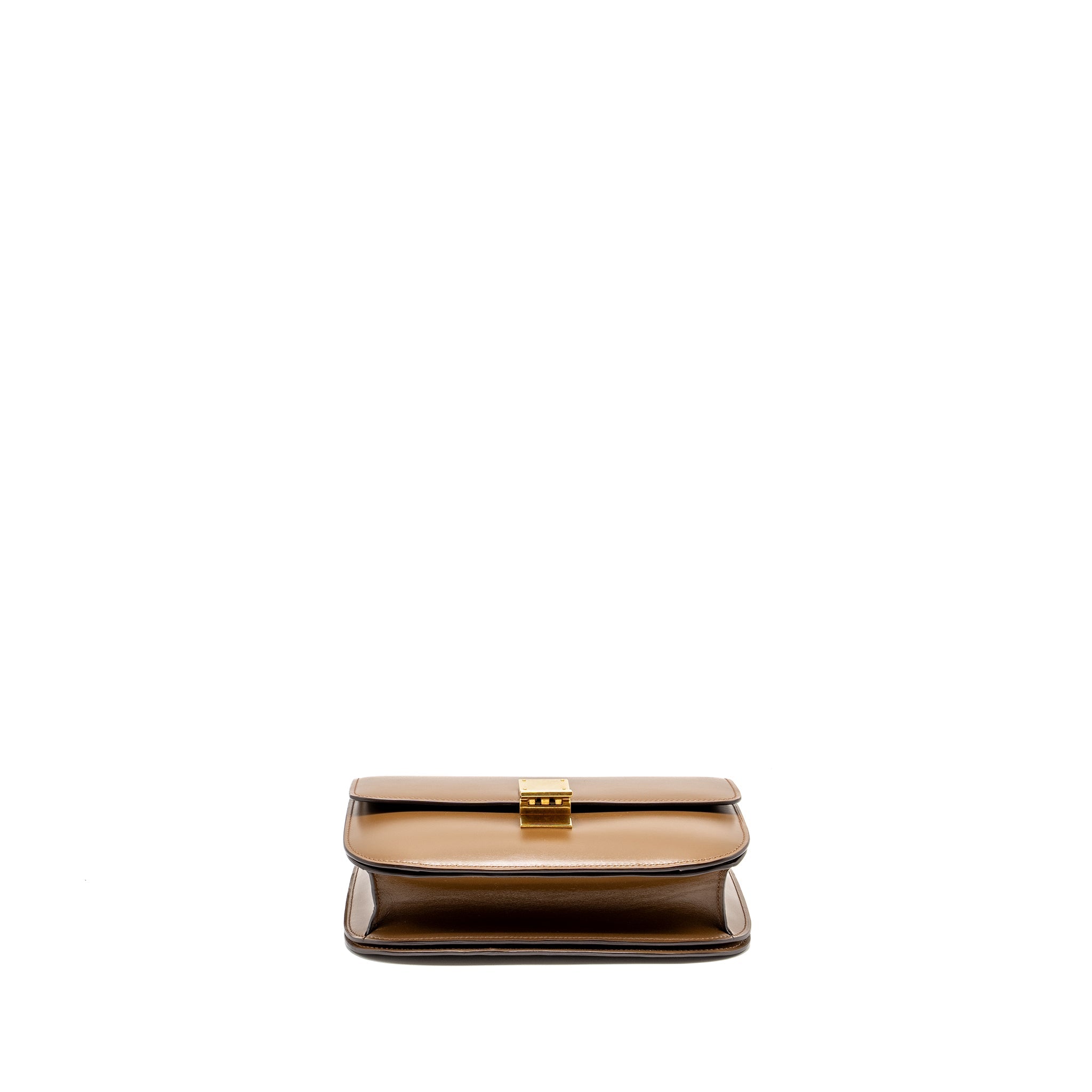 CELINE MEDIUM CLASSIC BOX CALFSKIN CAMEL GHW