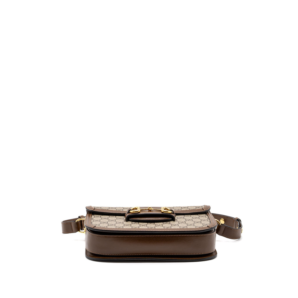 GUCCI HORSEBIT 1955 SHOULDER BAG GG SUPREME CANVAS / LEATHER BROWN GHW