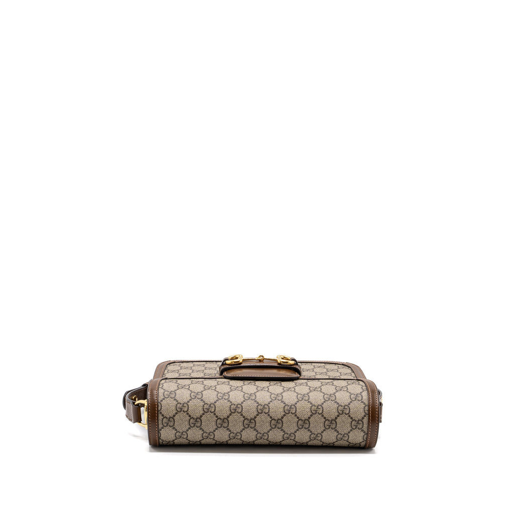 GUCCI HORSEBIT 1955 SHOULDER BAG GG SUPREME CANVAS / LEATHER BROWN GHW
