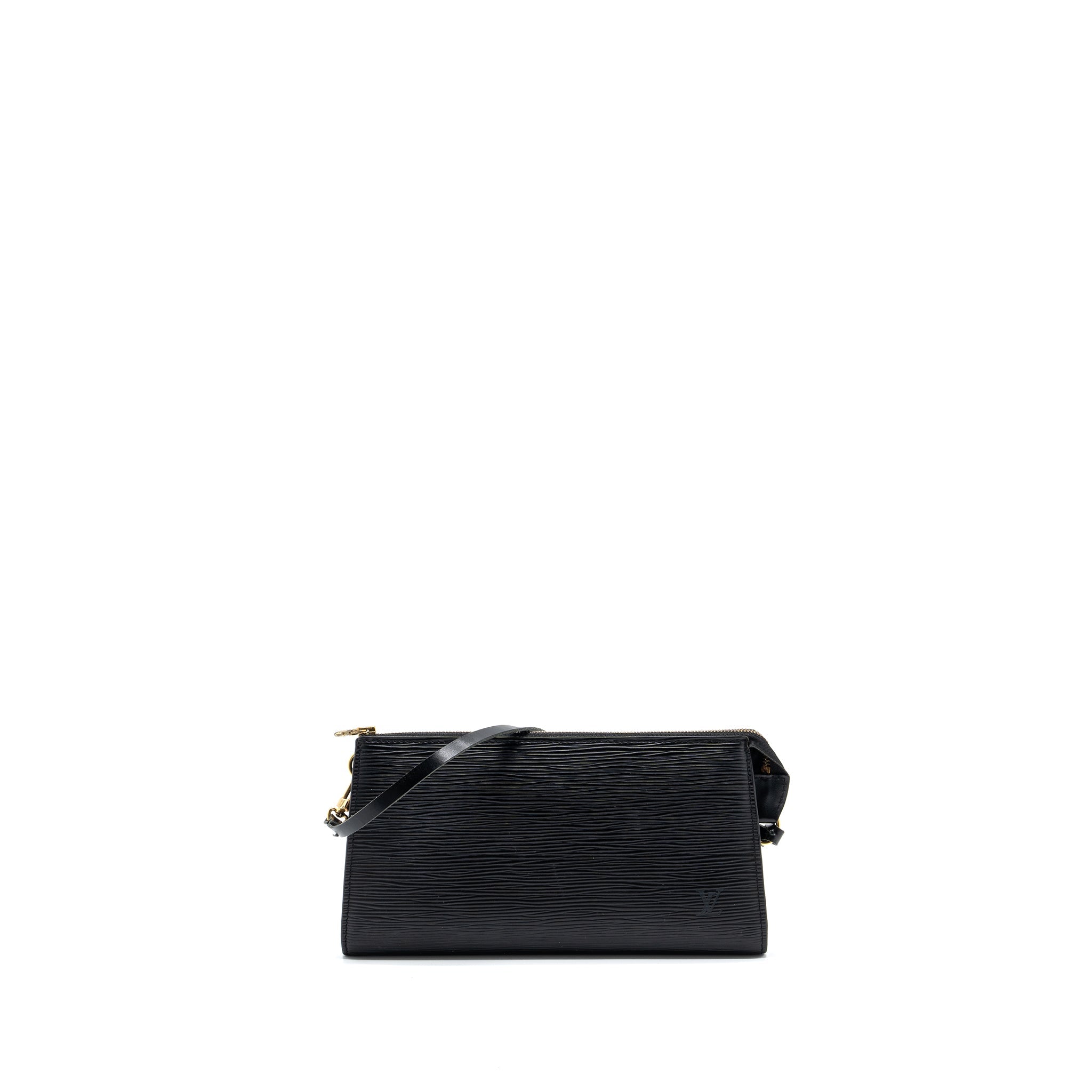 LOUIS VUITTON POCHETTE ACCESSORIES EPI LEATHER BLACK SHW