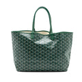 GOYARD SAINT LOUIS PM TOTE BAG GOYARDINE CANVAS GREEN SHW