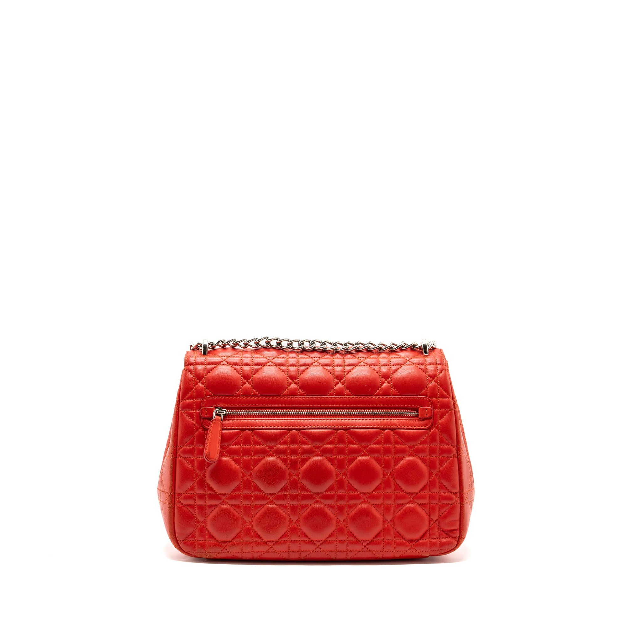 DIOR MISS DIOR SHOULDER BAG LAMBSKIN RED SHW