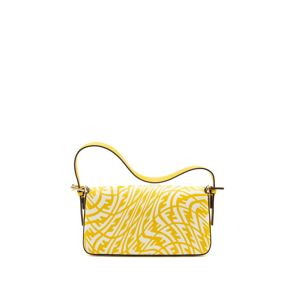 FENDI BAGUETTE 1997 CANVAS VETRIFICATO/FF VERTIGO PRINT GHW