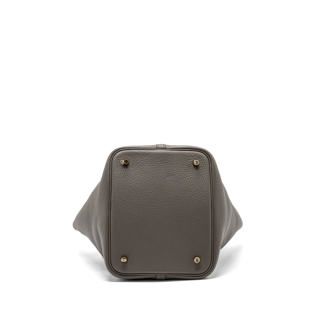 HERMES PICOTIN 22 LOCK BAG CLEMENCE GRIS ETAIN GHW