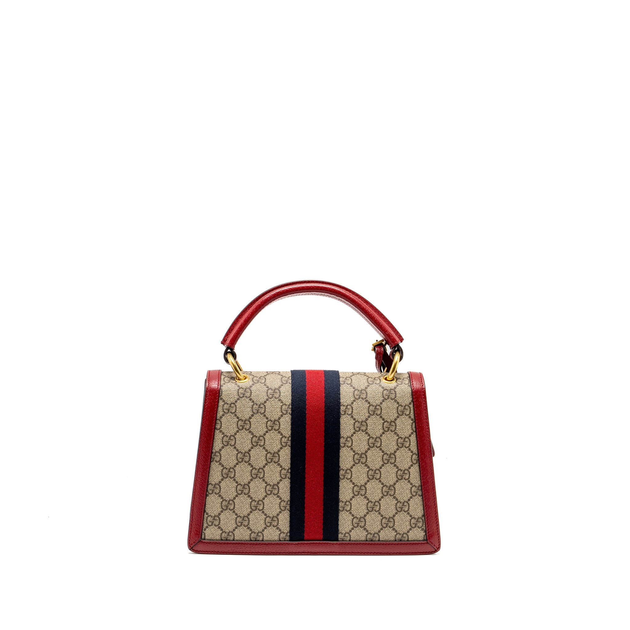 GUCCI QUEEN MARGARET TOP HANDLE BAG GG SUPREME CANVAS RED/ MULTICOLOUR GHW