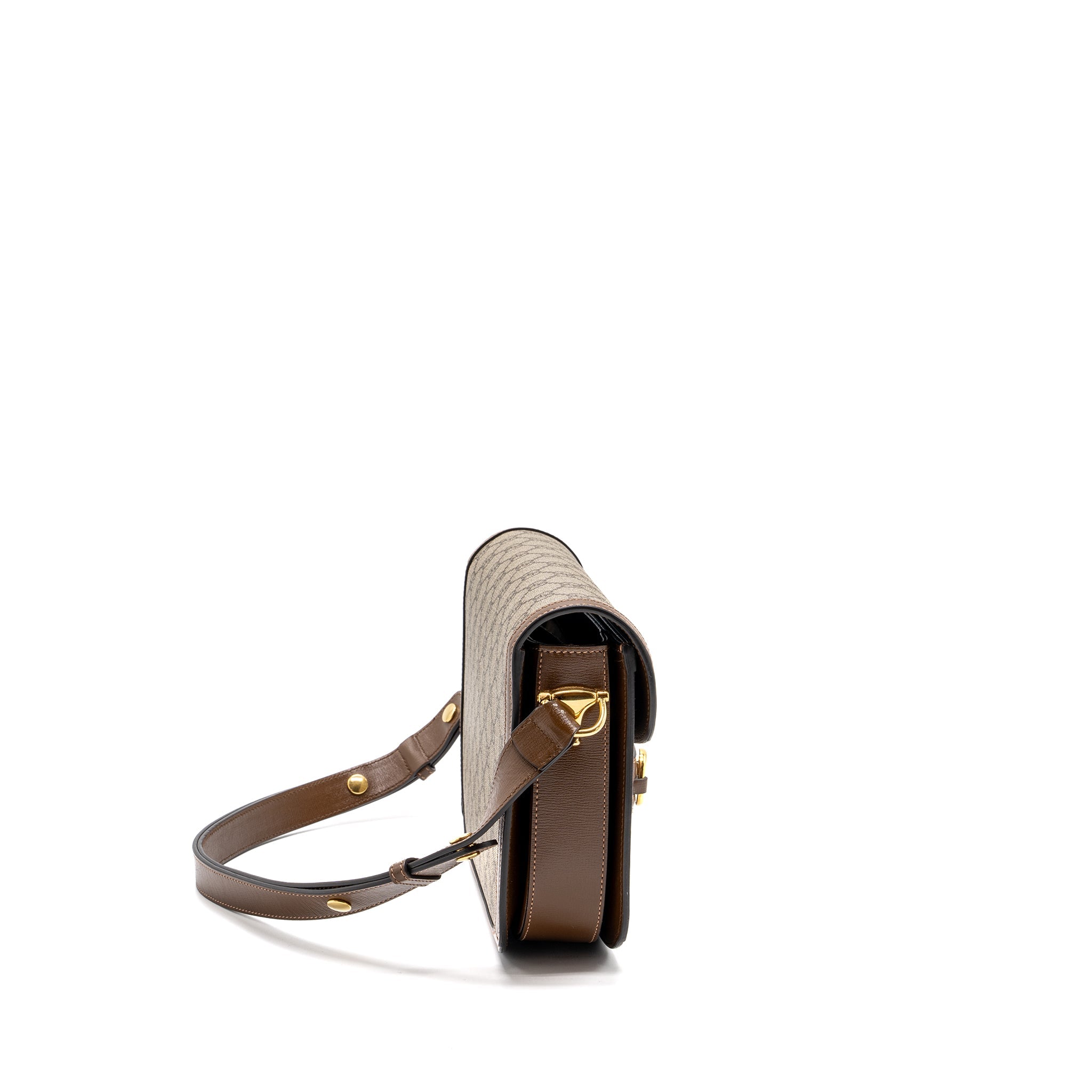 GUCCI HORSEBIT 1955 SHOULDER BAG GG SUPREME CANVAS / LEATHER BROWN GHW