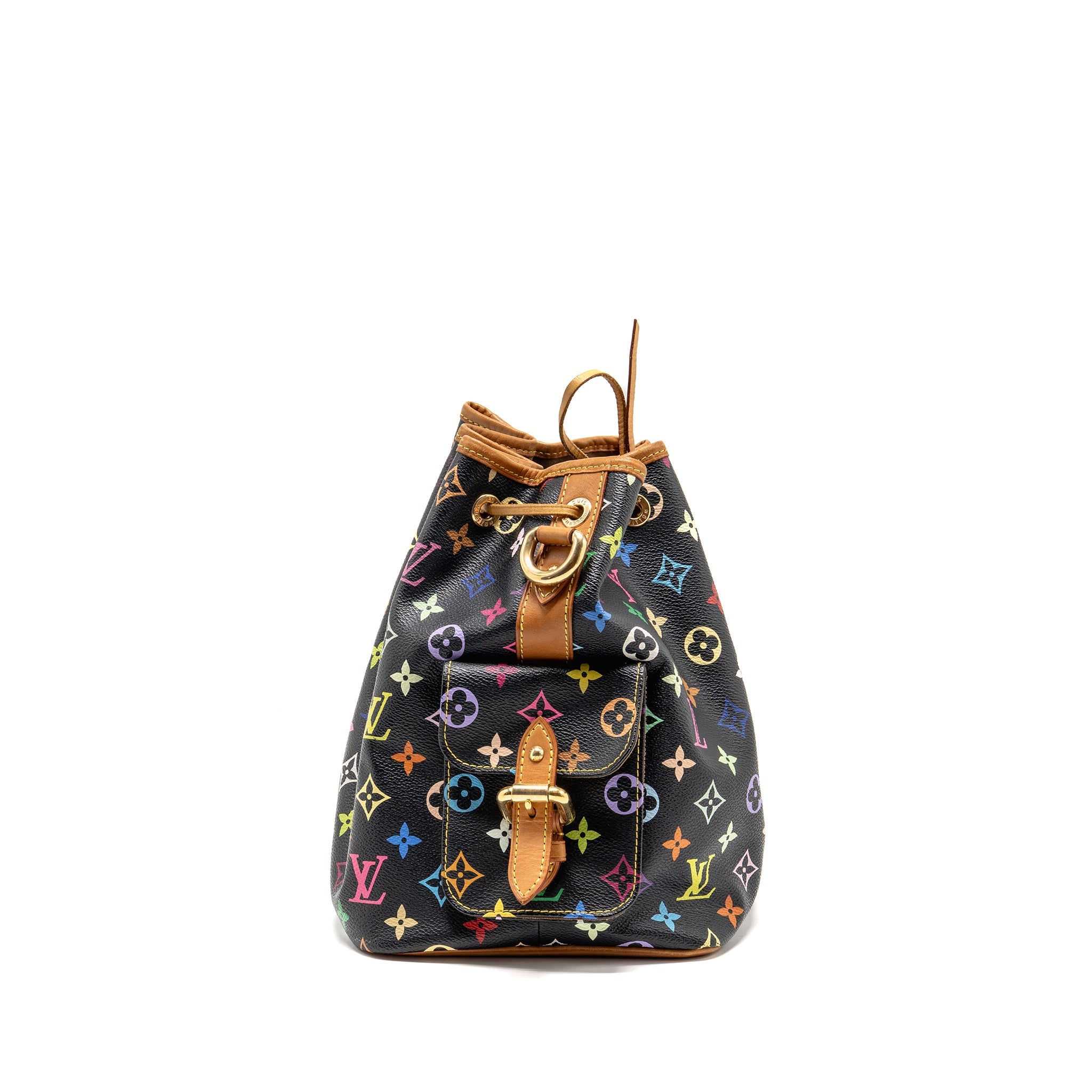 LOUIS VUITTON PETIT NOE BLACK MULTICOLOUR MONOGRAM CANVAS GHW