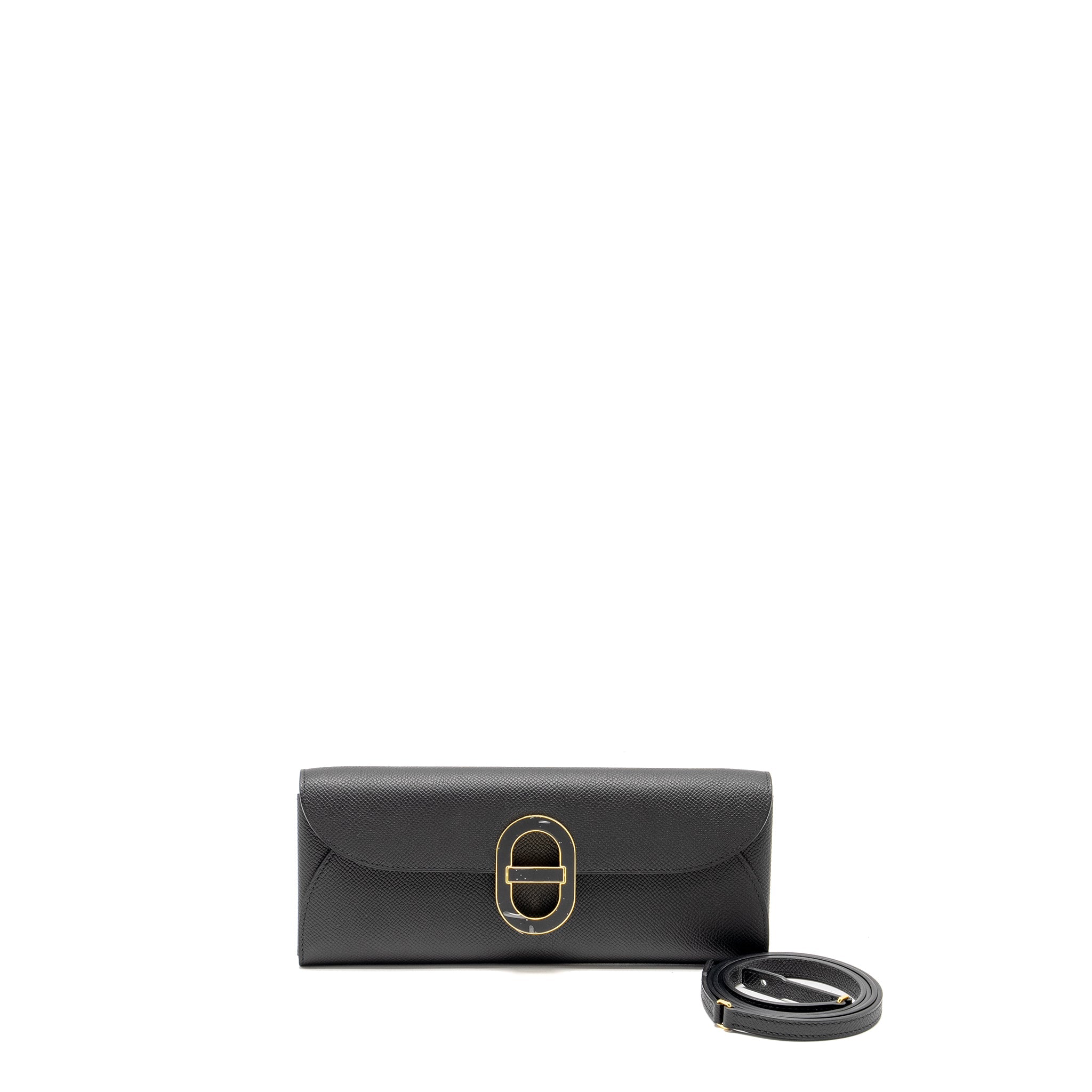 HERMES MAILLON TO GO WALLET EPSOM BLACK ENERMAL BUCKLE GHW