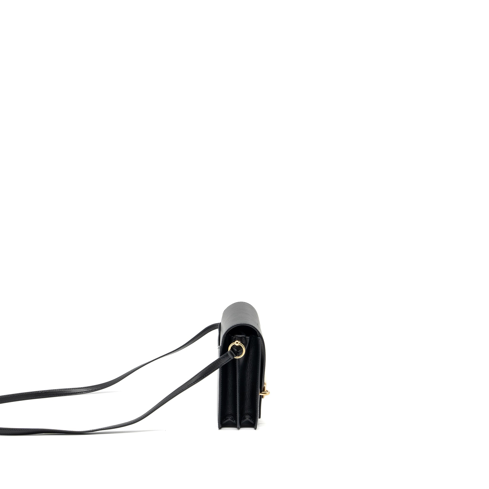 HERMES MINI ROULIS EVERGRAINE BLACK LGHW