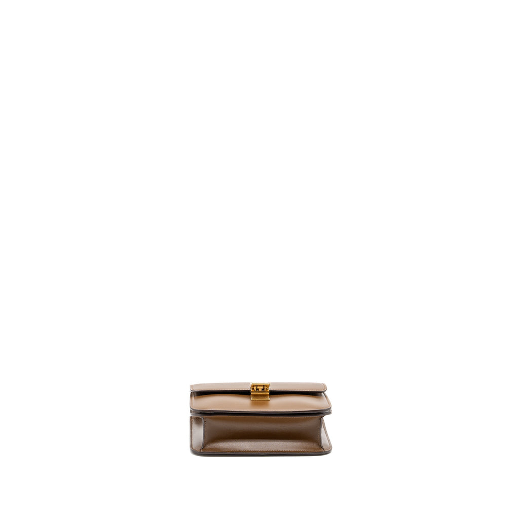 CELINE TEEN CLASSIC BOX BAG CALFSKIN BROWN GHW