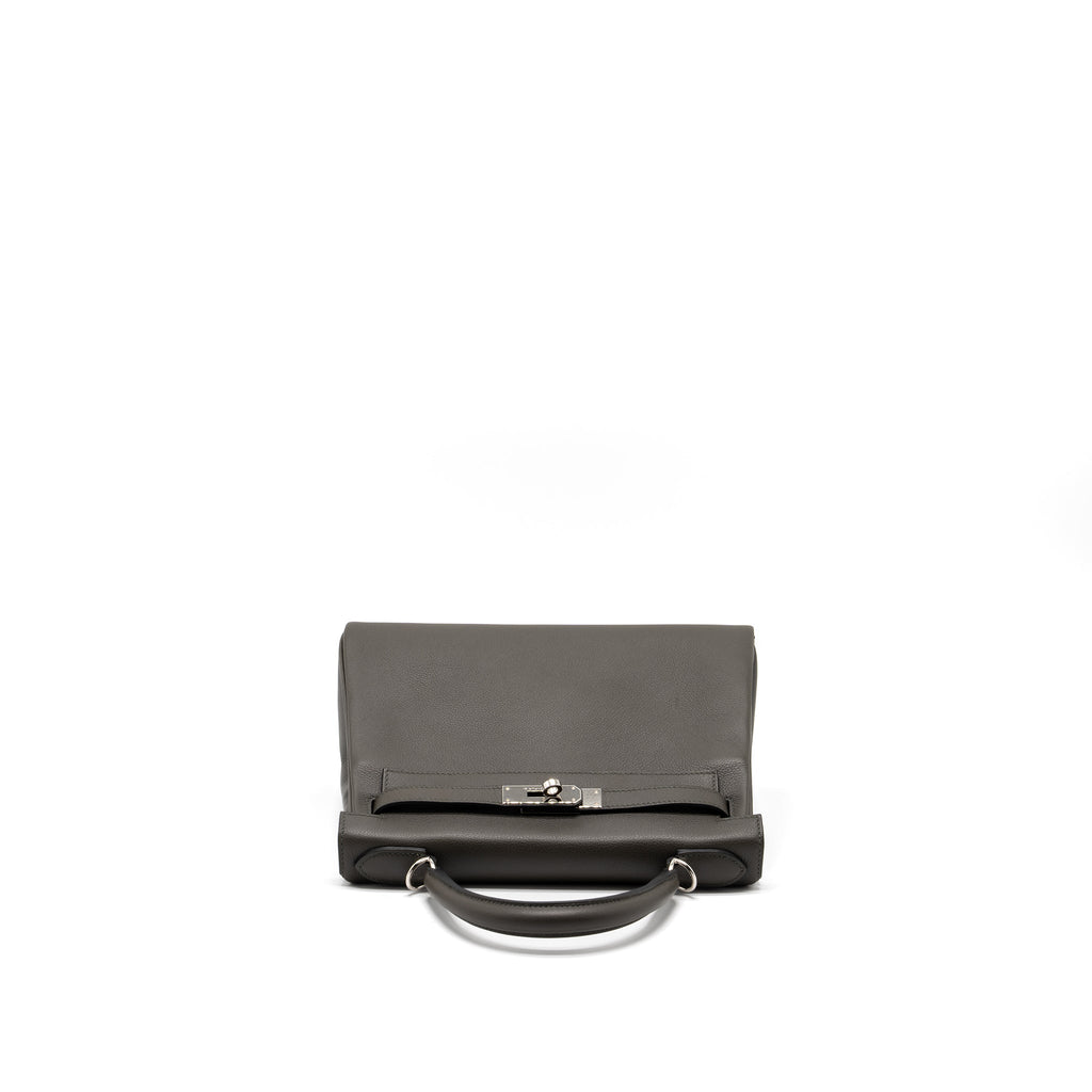 HERMES KELLY 28 EVERCOLOR VERT DE GRIS SHW