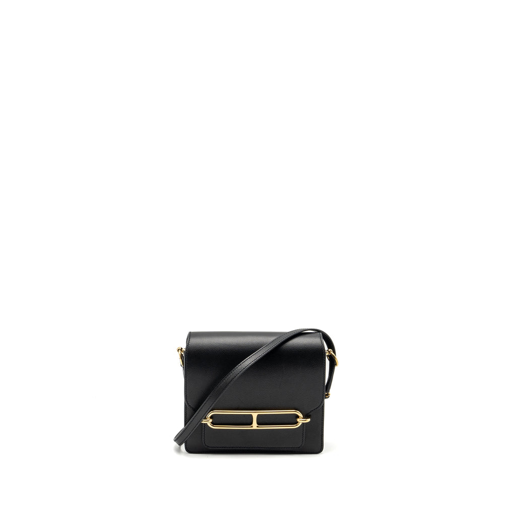 HERMES MINI ROULIS EVERGRAINE BLACK LGHW