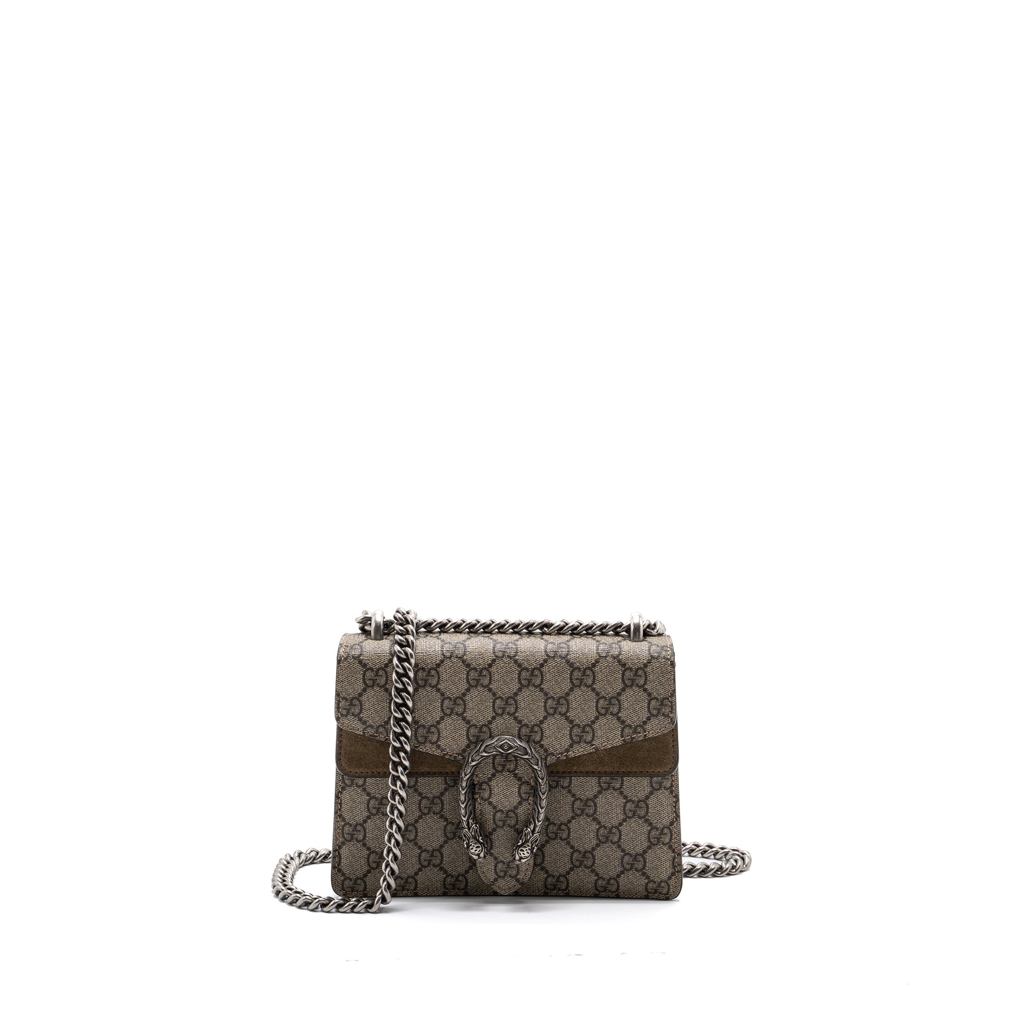 GUCCI DIONYSUS MINI BAG GG SUPREME CANVAS BEIGE SHW