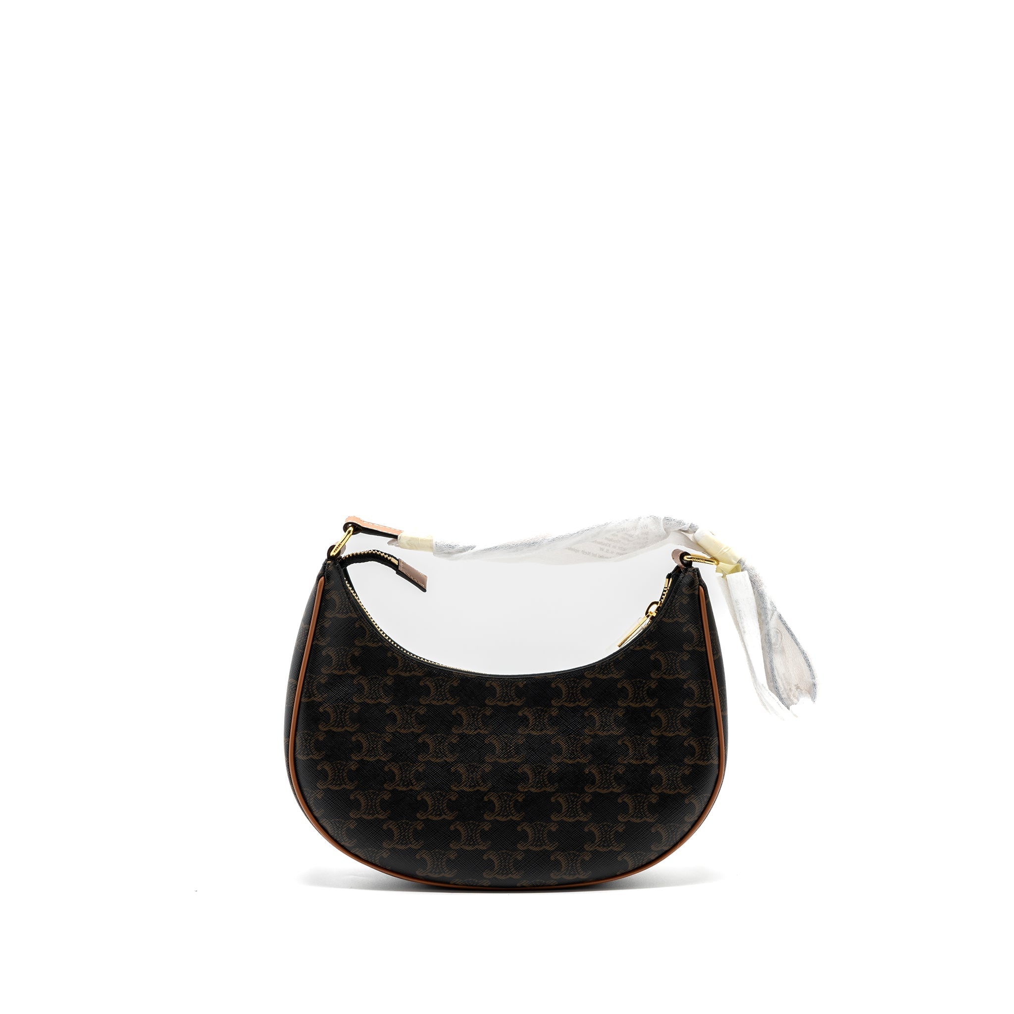 CELINE MEDIUM AVA TRIOMPHE CANVAS AND CALFSKIN TAN GHW