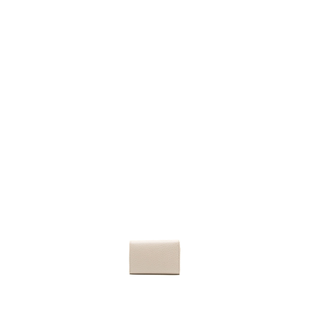 GUCCI OPHIDIA KEY CASE CALFSKIN WHITE GHW