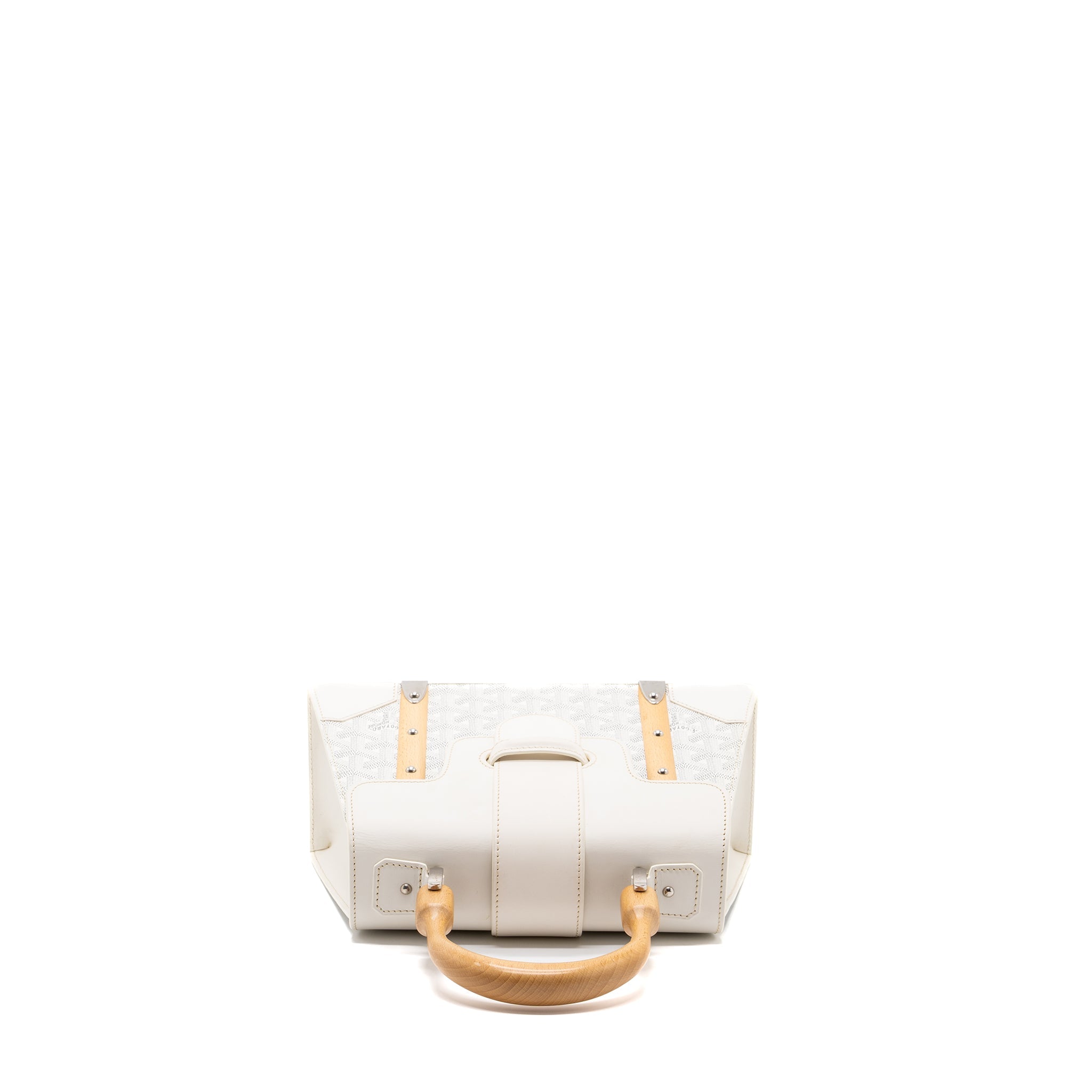 GOYARD STRUCTURE SAIGON PM BAG CANVAS / CALFSKIN WHITE SHW