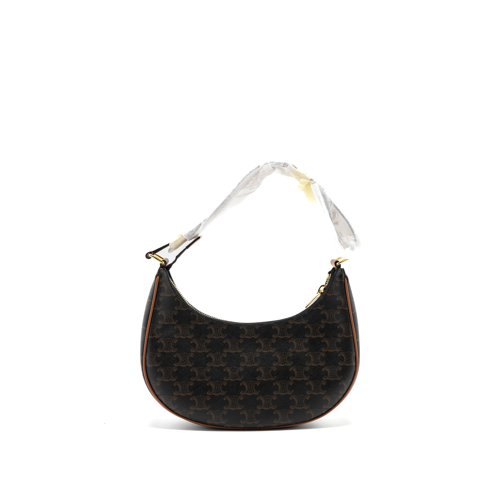 CELINE MEDIUM AVA TRIOMPHE CANVAS AND CALFSKIN TAN GHW