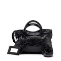BALENCIAGA CLASSIC CITY BAG LEATHER BLACK RUTHENIUM SILVER HARDWARE