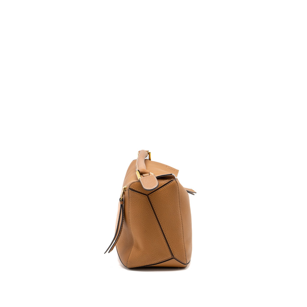 LOEWE MEDIUM PUZZLE BAG IN GRAINED CALFSKIN GOLD GHW