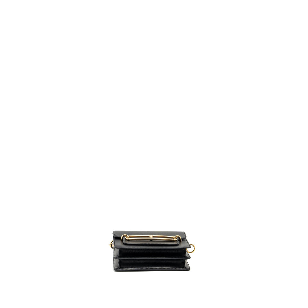 HERMES MINI ROULIS EVERGRAINE BLACK LGHW
