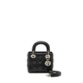 DIOR MINI LADY DIOR LAMBSKIN BLACK SHW