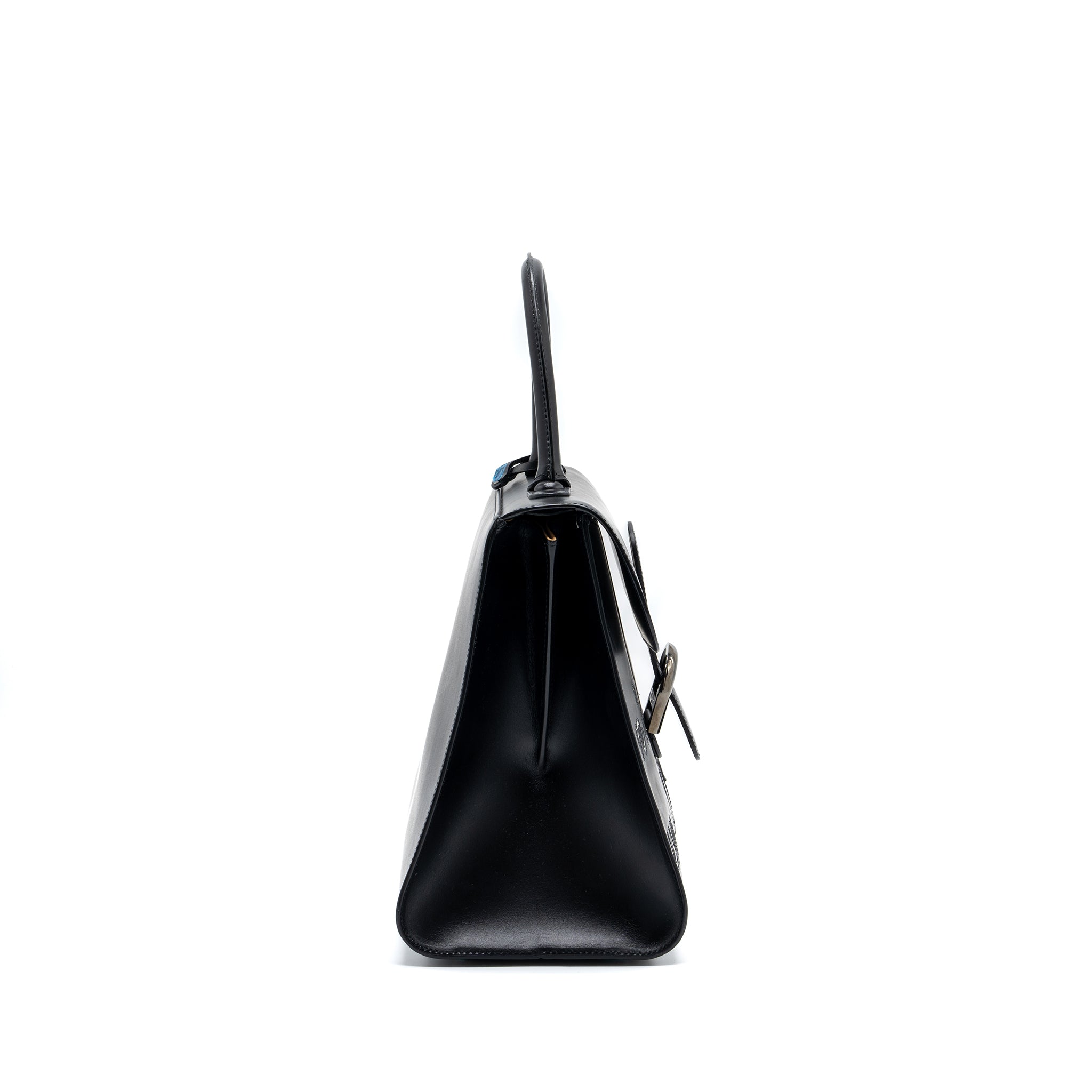 DELVAUX L’HUMOUR BRILLIANT CECI N’EST PAS UN DELVAUX BAG BOX CALFSKIN BLACK SHW