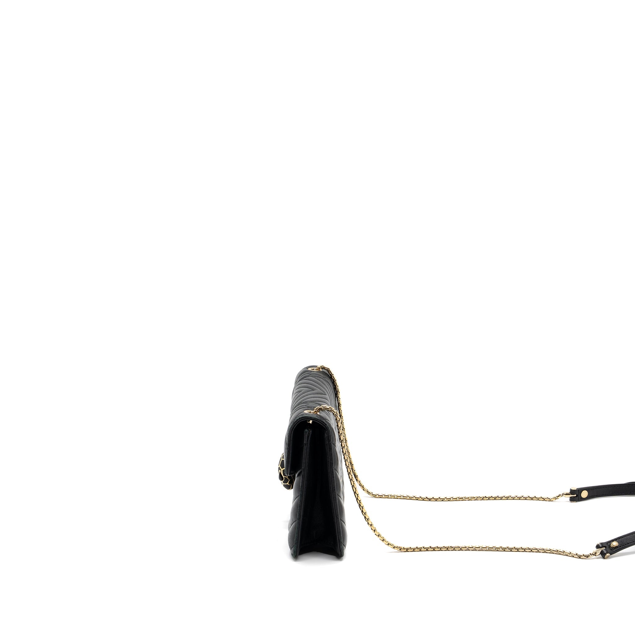 BVLGARI SERPENTI FOREVER SHOULDER BAG LEATHER BLACK LGHW