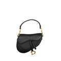 DIOR MEDIUM SADDLE BAG GRAINED CALFSKIN BLACK GWH