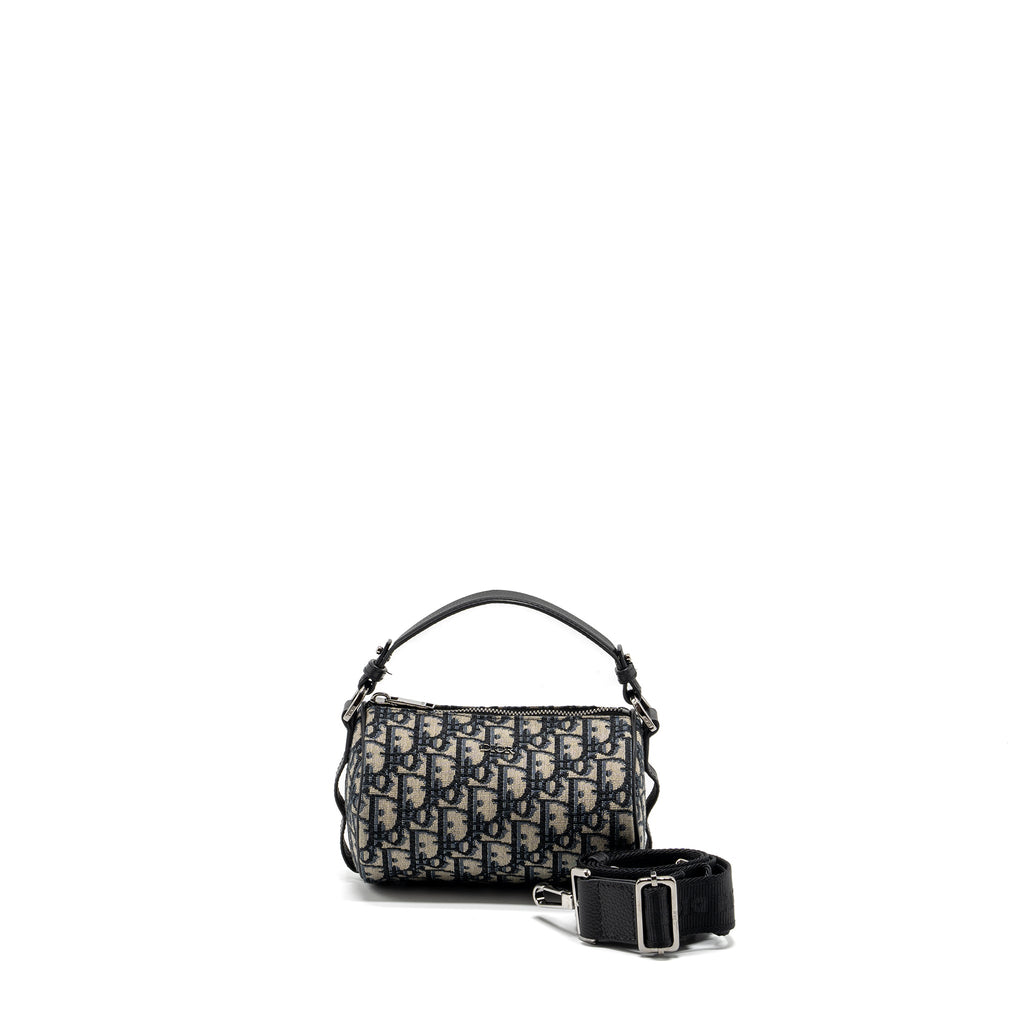 DIOR HOMME MESSENGER ROLLER BLUE OBLIQUE CANVAS SHW