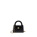 CHANEL 23K MINI SHOPPING TOTE KELLY BAG CALFSKIN BLACK GHW (MICROCHIP)
