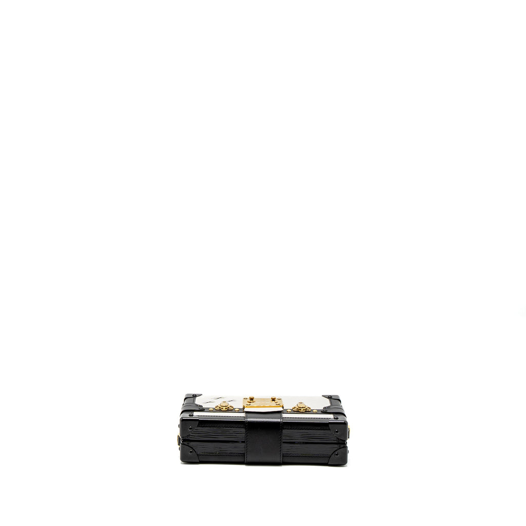 LOUIS VUITTON PETIT MALLE EPI WHITE/BLACK GHW
