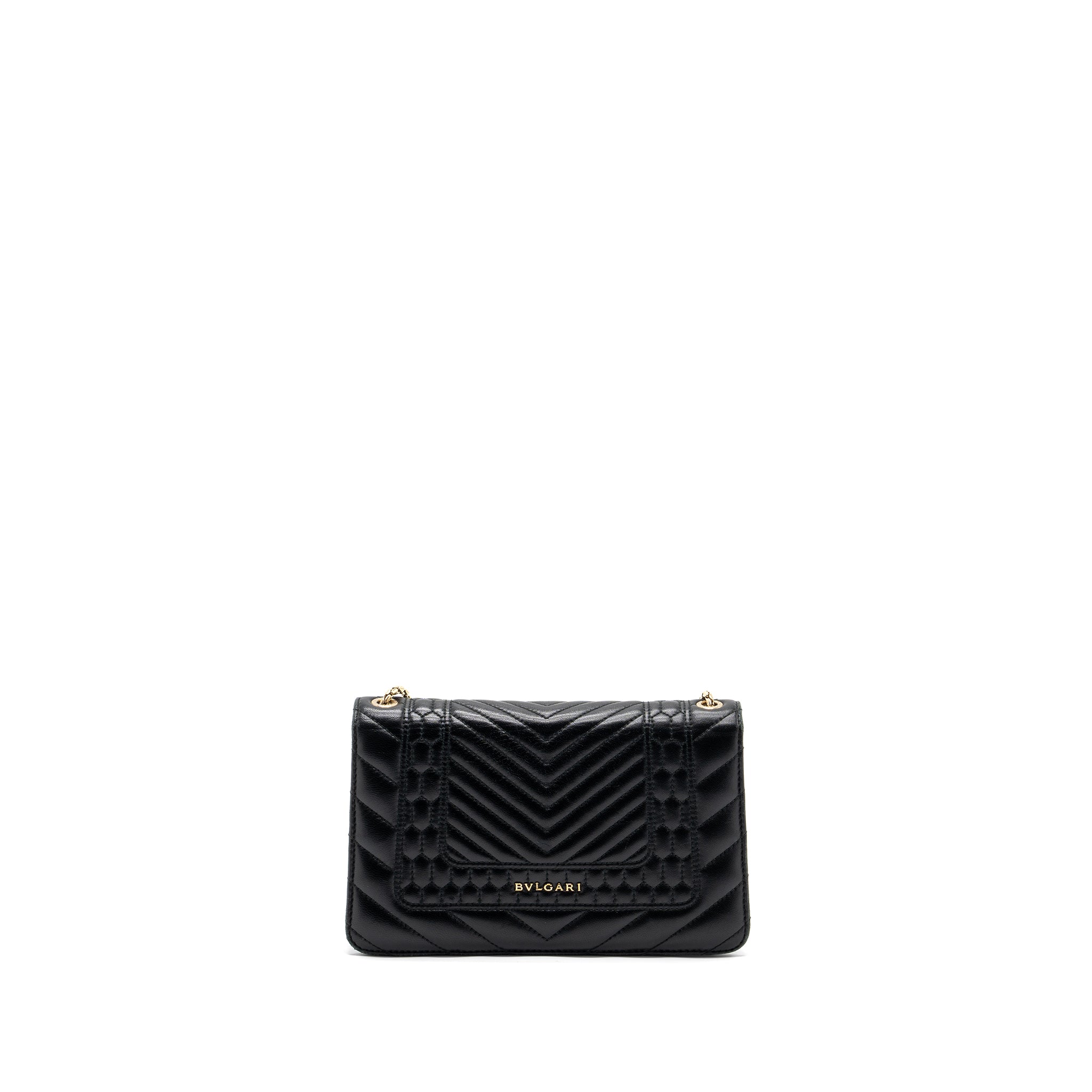 BVLGARI SERPENTI FOREVER SHOULDER BAG LEATHER BLACK LGHW