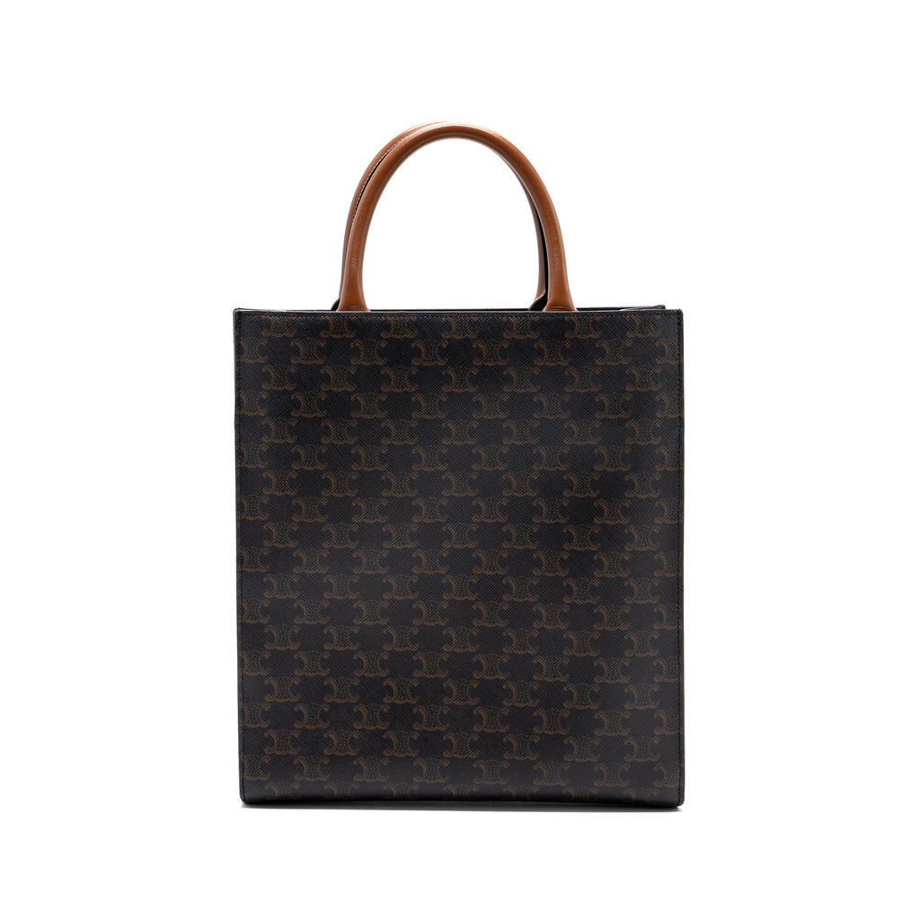 CELINE VERTICAL CABAS TRIOMPHE CANVAS/ LEATHER GHW