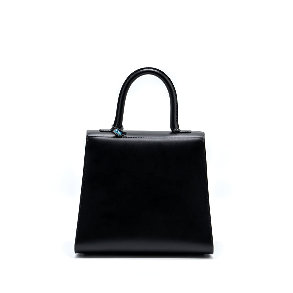 DELVAUX L’HUMOUR BRILLIANT CECI N’EST PAS UN DELVAUX BAG BOX CALFSKIN BLACK SHW