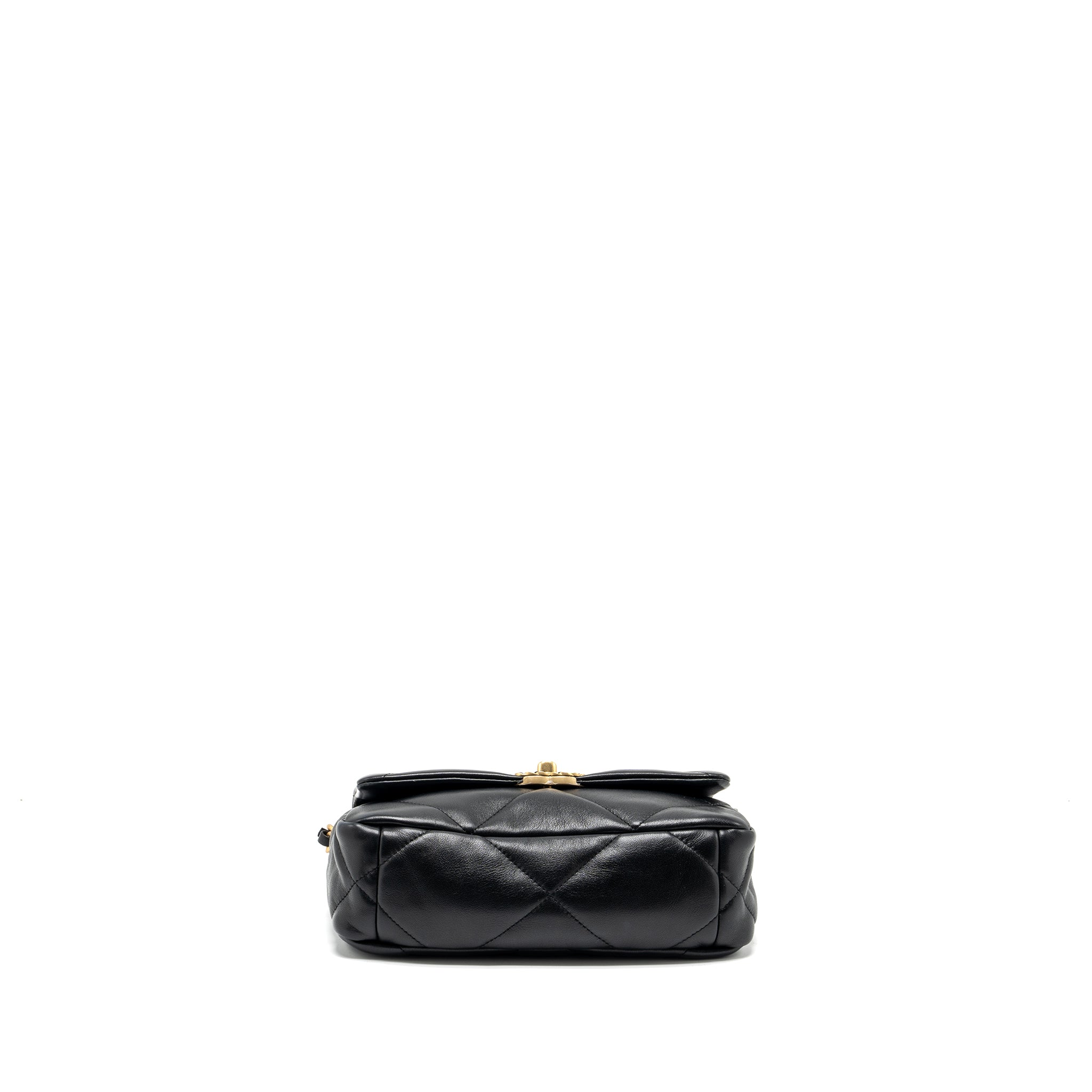 CHANEL SMALL 19 BAG LAMBSKIN BLACK MULTICOLOUR HARDWARE (MICROCHIP)