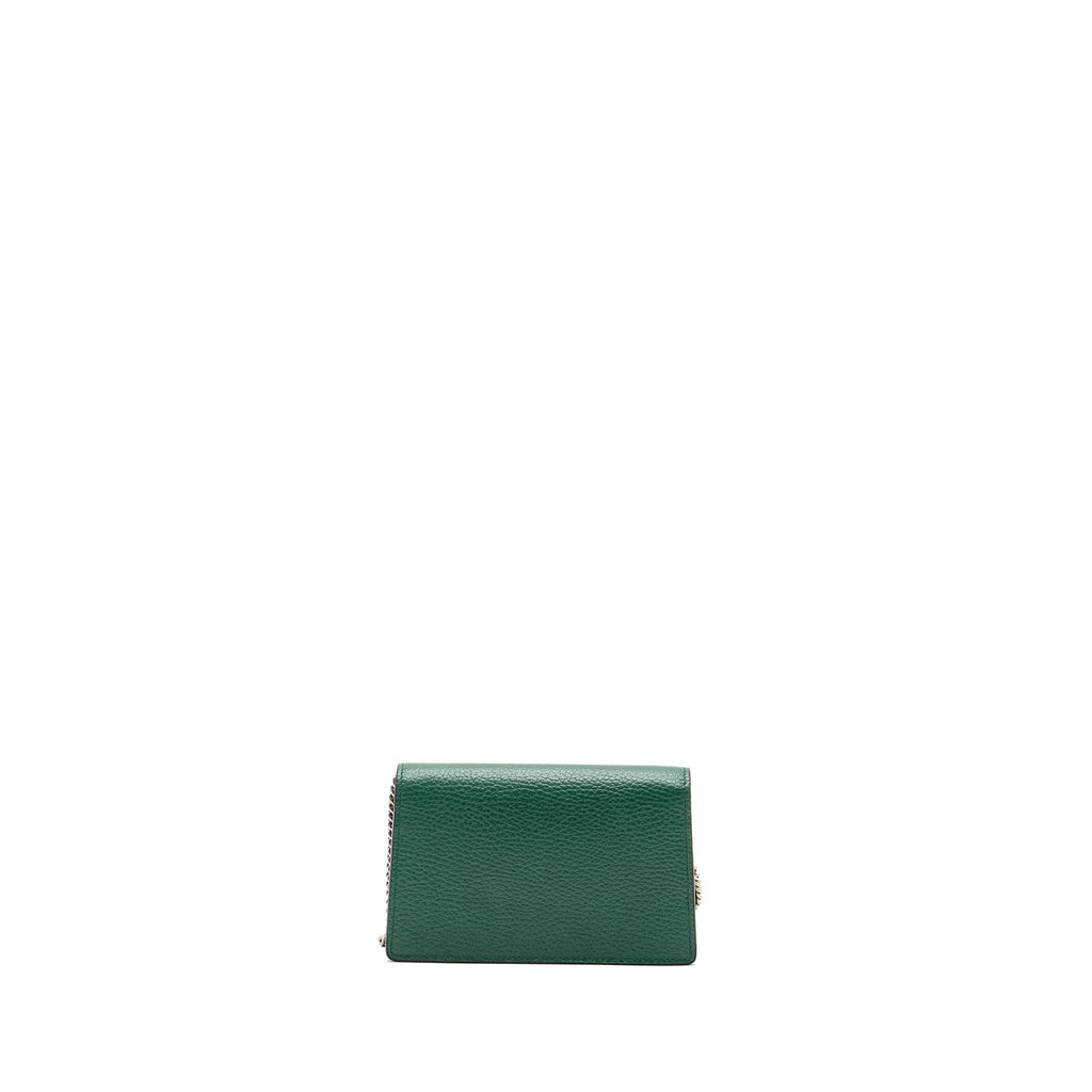 GUCCI DIONYSUS SUPER MINI LEATHER GREEN GHW