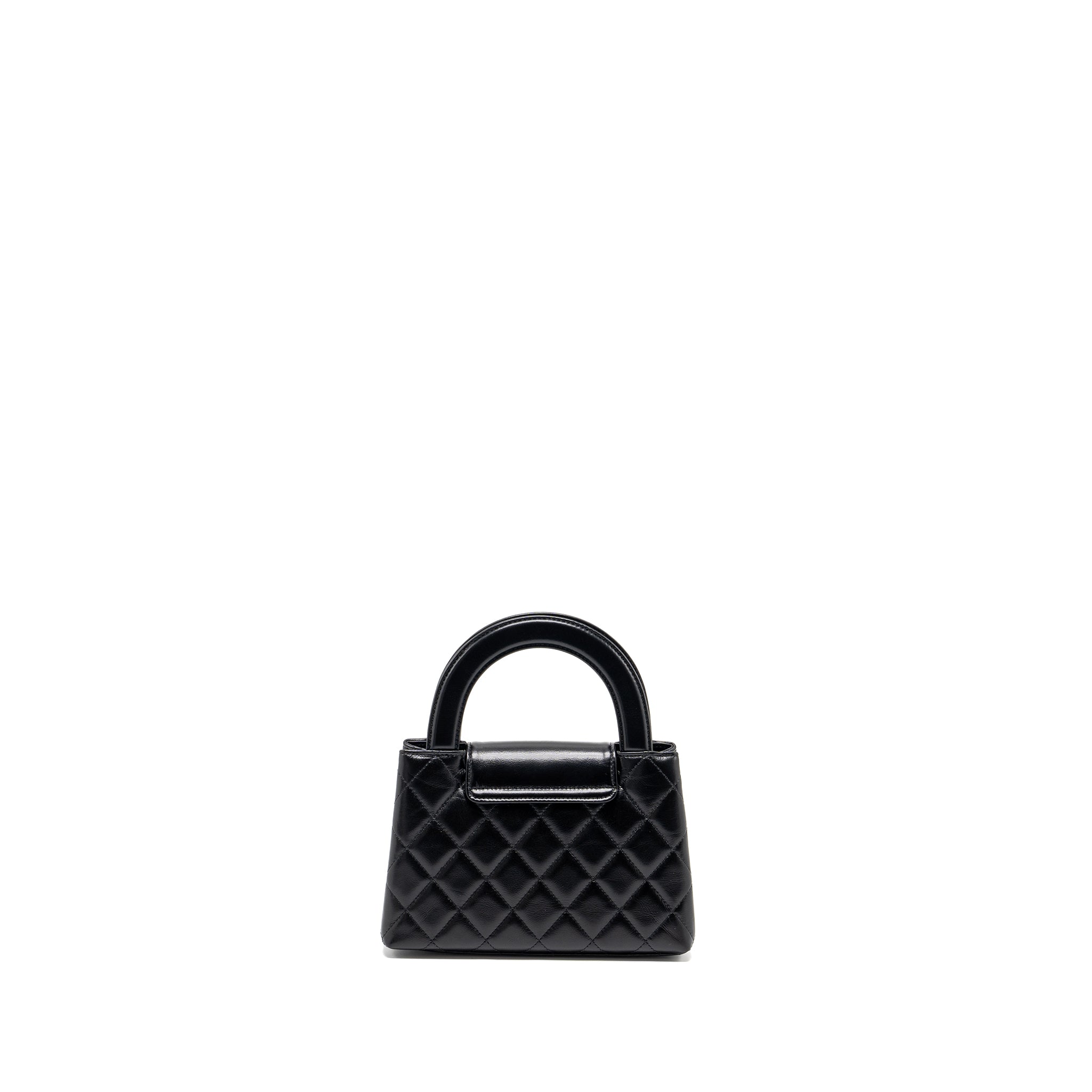 CHANEL 23K MINI SHOPPING TOTE KELLY BAG CALFSKIN BLACK GHW (MICROCHIP)