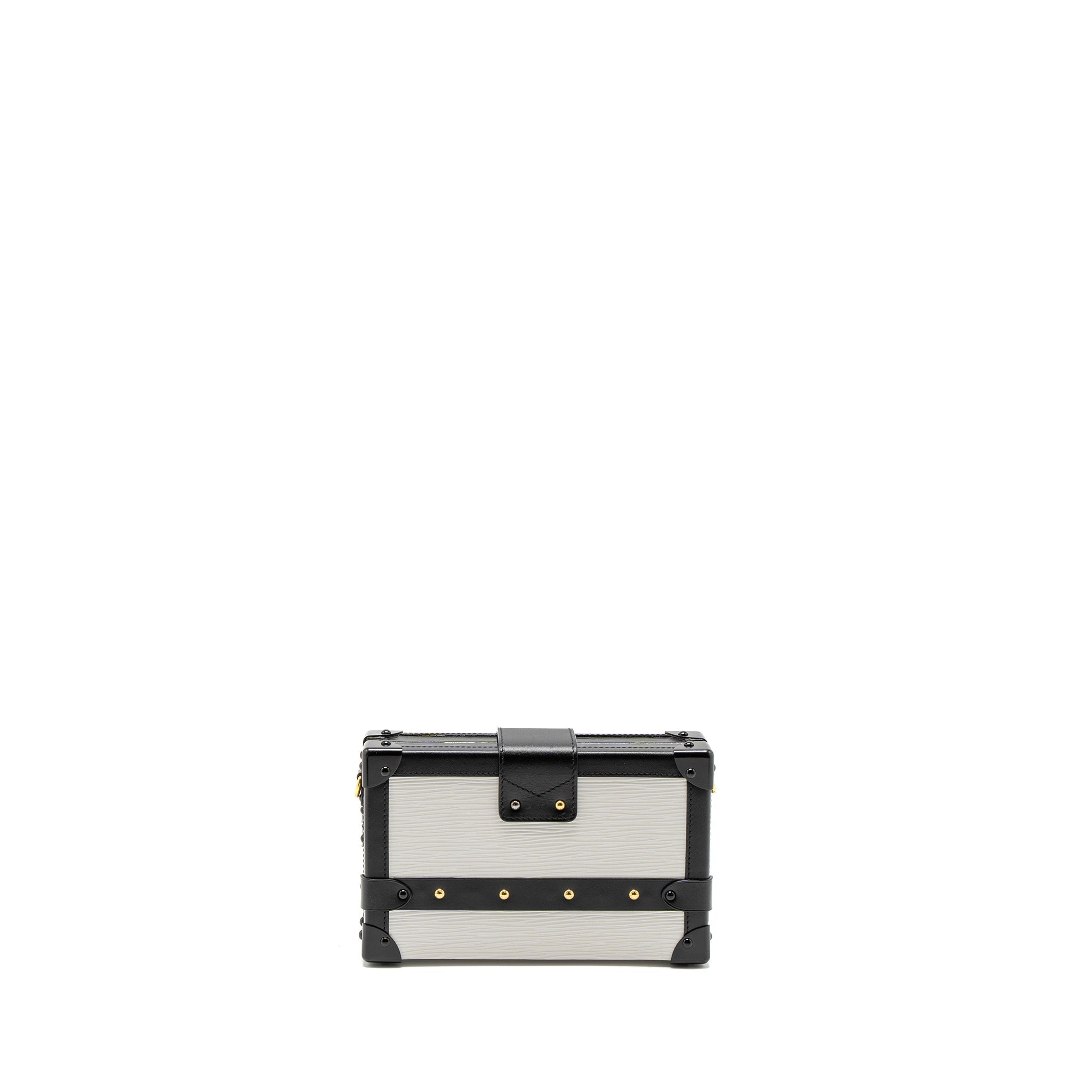 LOUIS VUITTON PETIT MALLE EPI WHITE/BLACK GHW