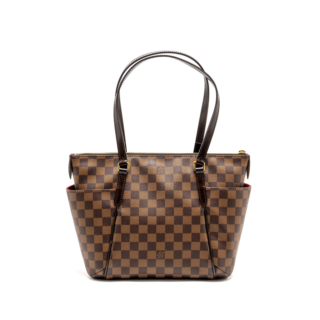 LOUIS VUITTON TOTALLY PM TOTE BAG DAMIER EBENE CANVAS GHW