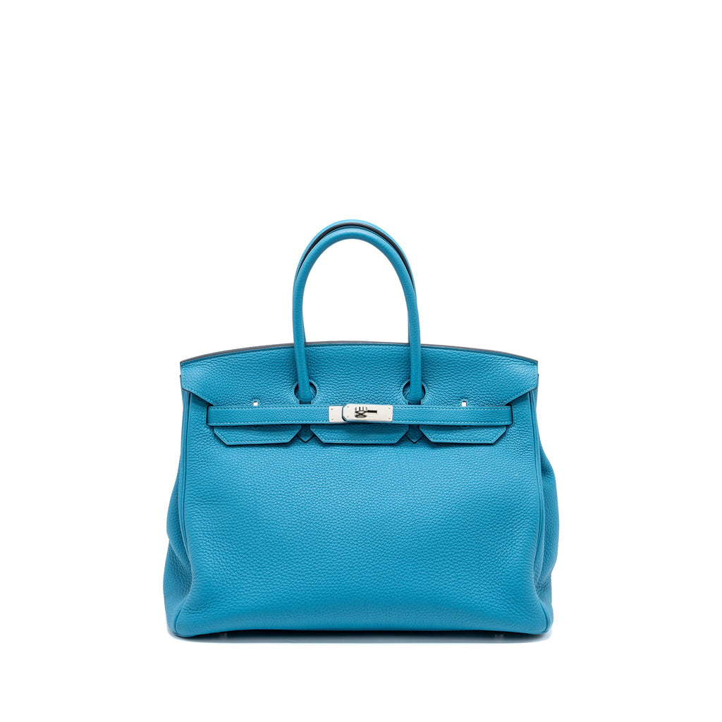 HERMES BIRKIN 35 TOGO TURQUOISE BLUE SHW