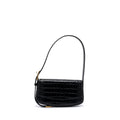 BALENCIAGA GHOST SLING BAG CROC EMBOSSED LEATHER BLACK GHW