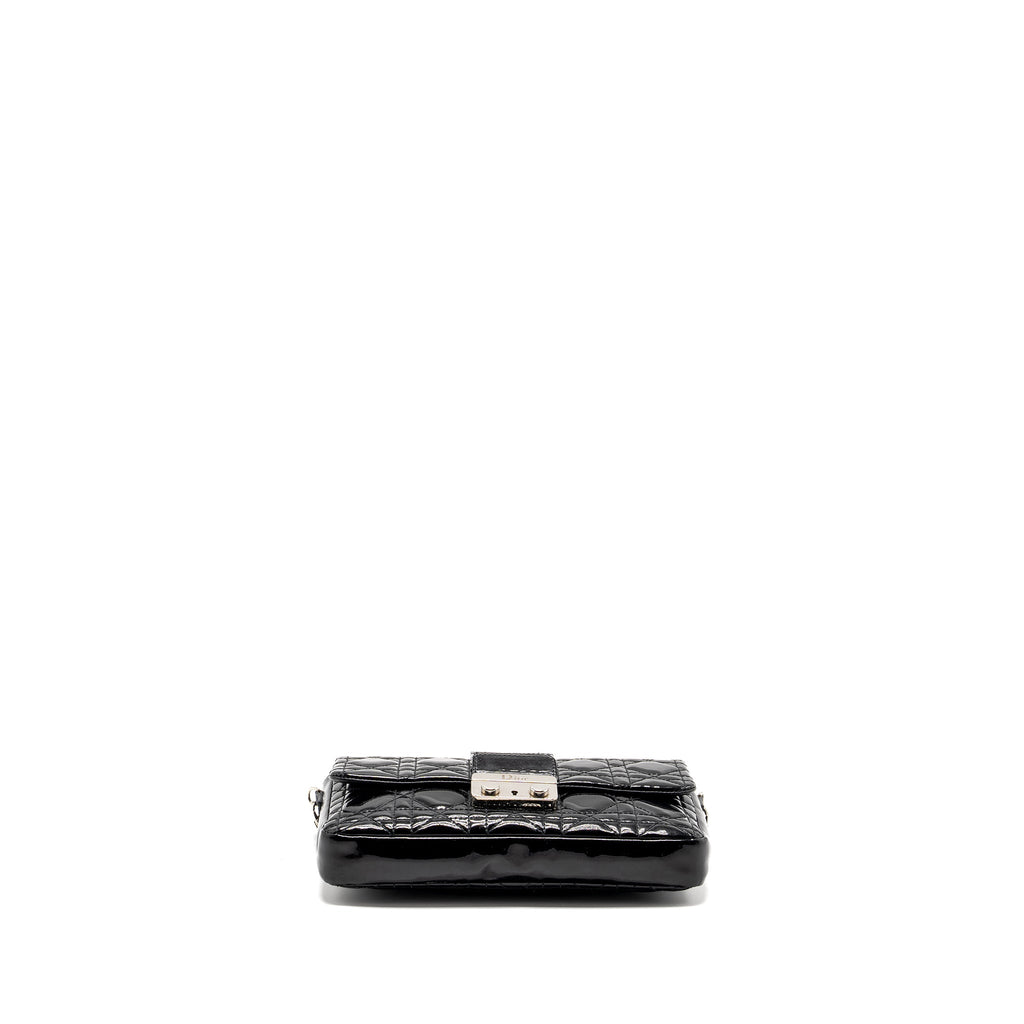 DIOR MISS DIOR POCHETTE PATENT BLACK SHW