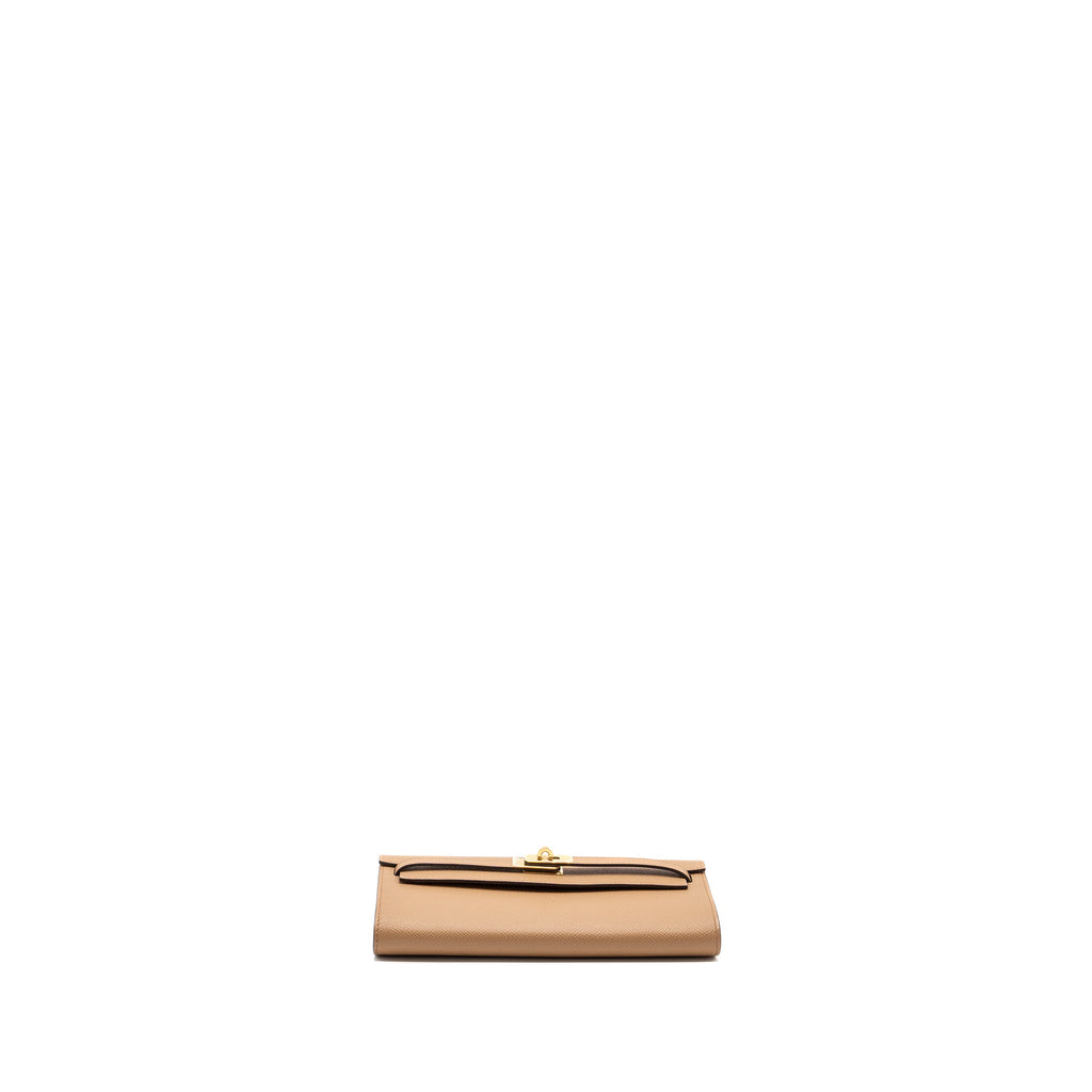 HERMES KELLY TO GO EPSOM CHAI/ MAUVE SYLVESTRE GHW