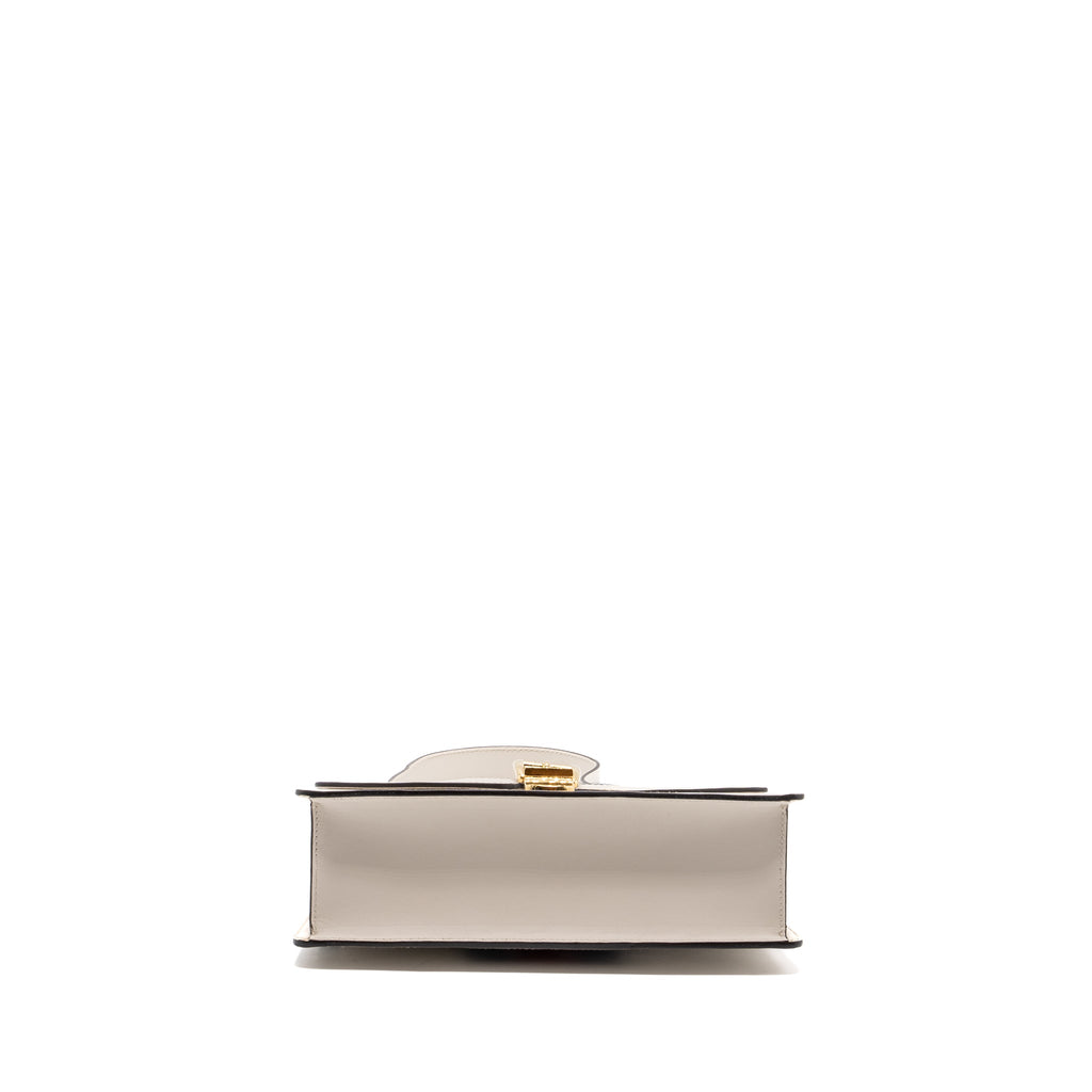 GUCCI SYLVIE SHOULDER BAG CALFSKIN WHITE GHW