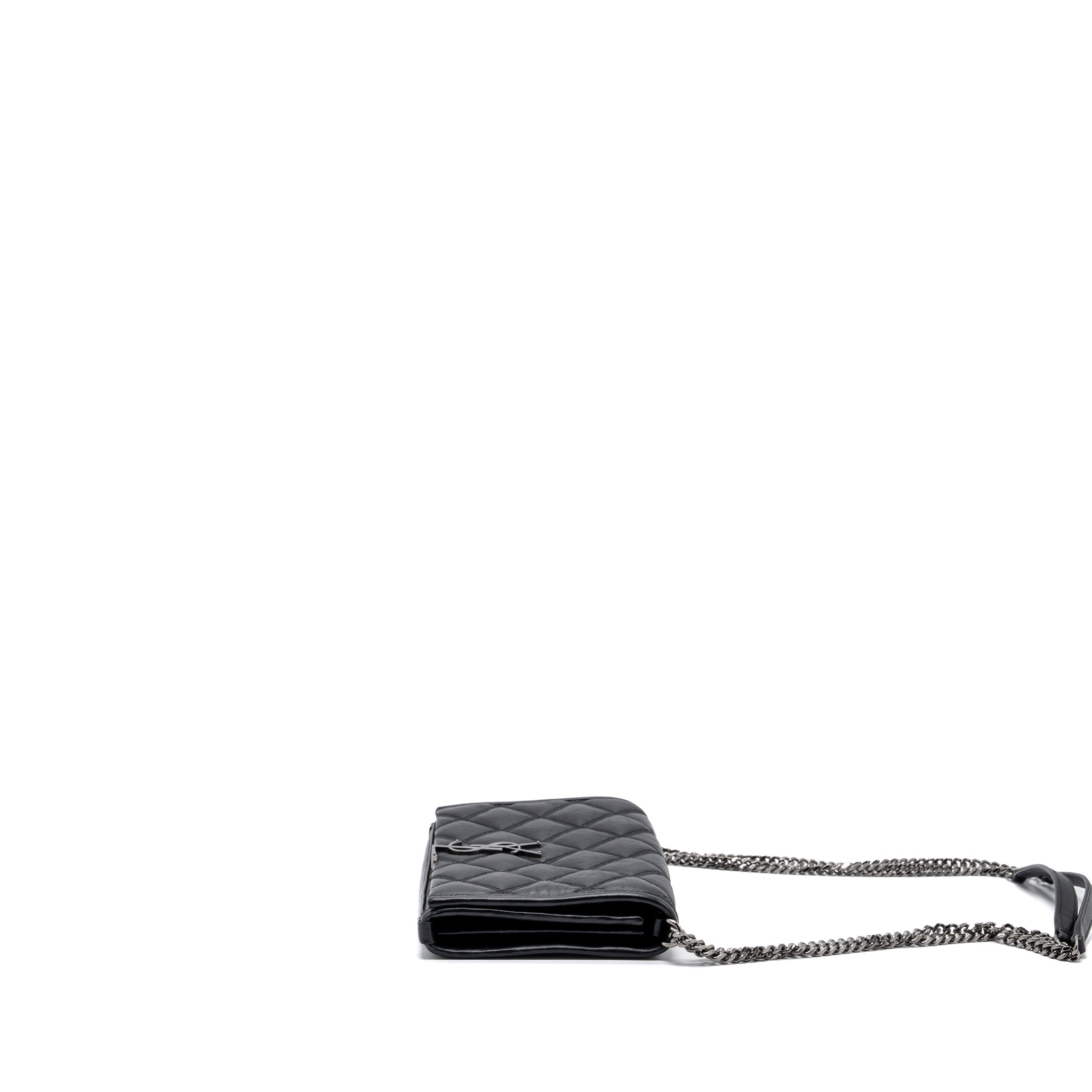 SAINT LAURENT/YSL BECKY CHAIN BAG QUILTED LAMBSKIN BLACK SHW