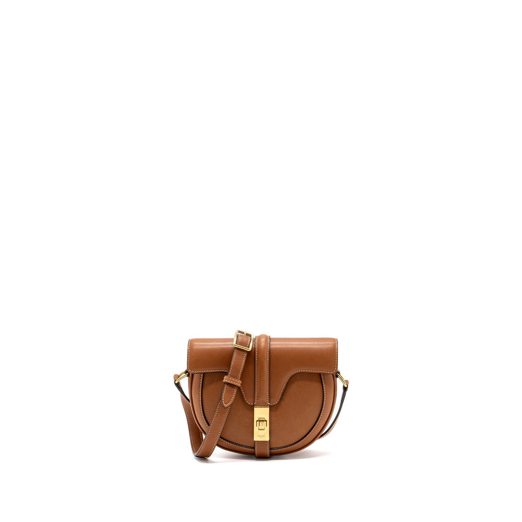 CELINE BESACE BAG CALFSKIN BROWN GHW