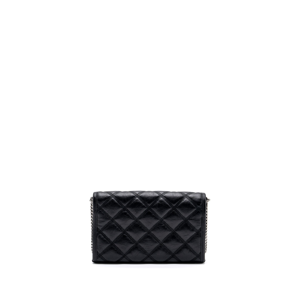 SAINT LAURENT/YSL BECKY CHAIN BAG QUILTED LAMBSKIN BLACK SHW