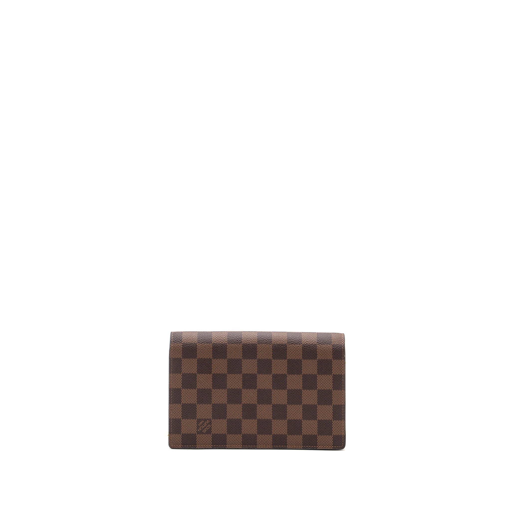LOUIS VUITTON VAVIN CHAIN WALLET DAMIER EBENE/BLACK GHW (NEW VERSION)